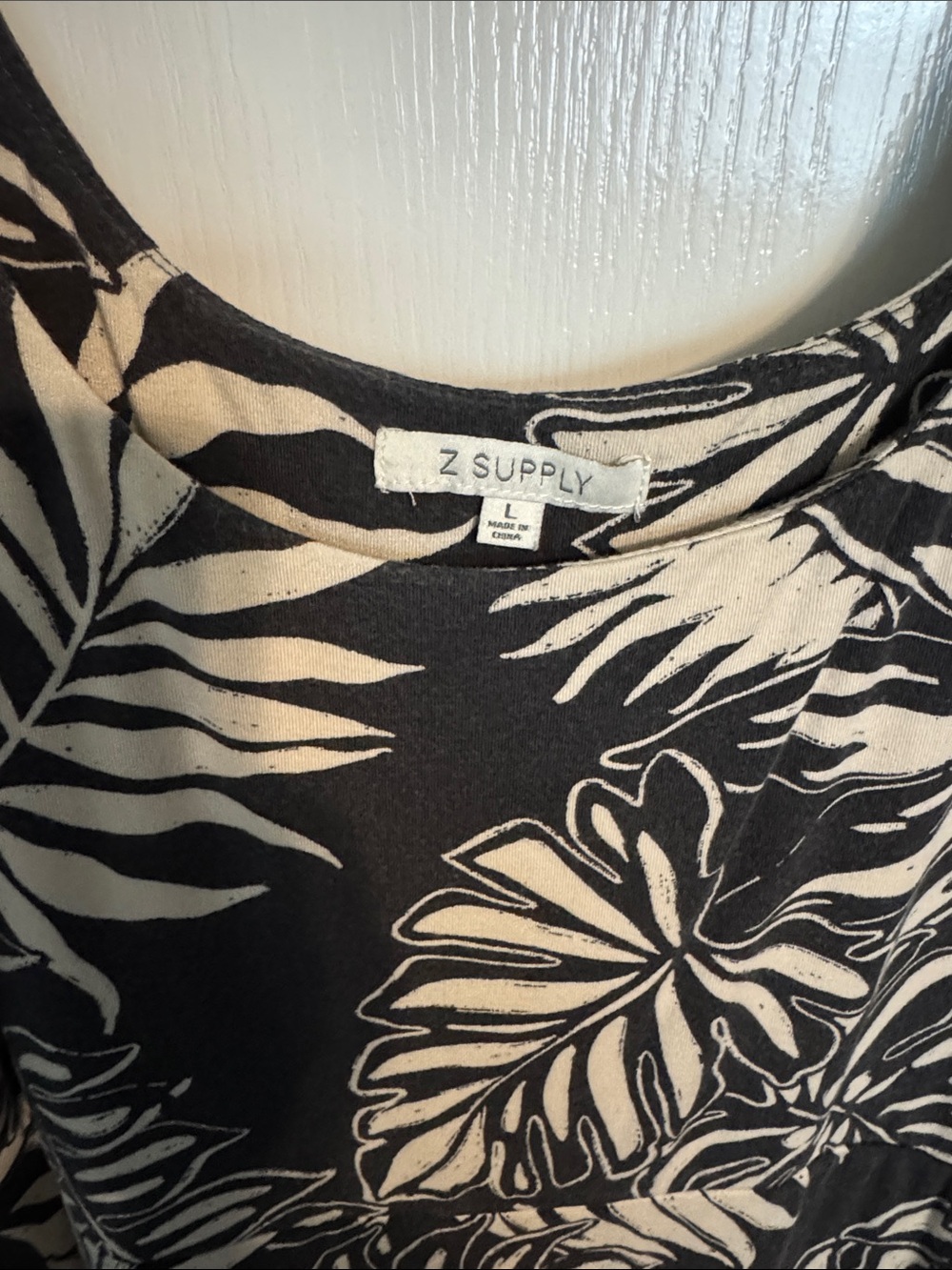 Z Supply Black & White Tropical Leaf Maxi Dress - Picture 2 of 4